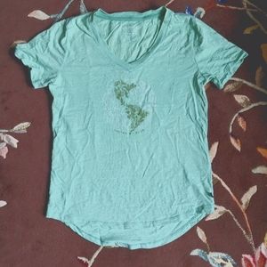 United by Blue Organic Cotton Nature Earth T-Shirt Mint Green Small